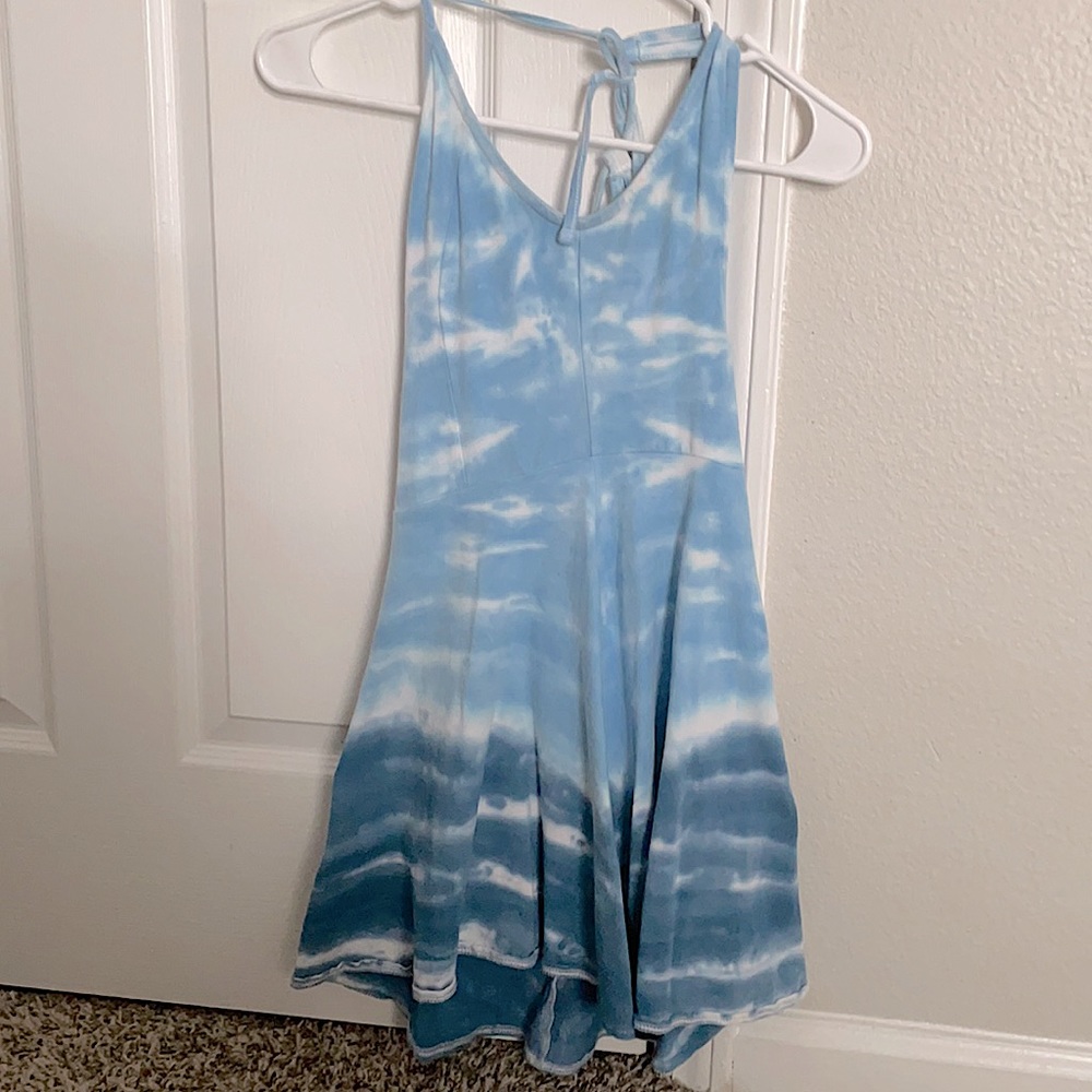 Tie-Dye Blue and White Sundress
